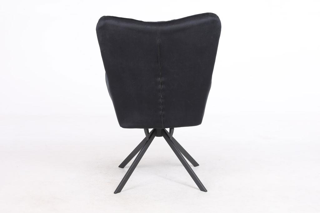 כורסא מעוצבת יוקרתית לבית דגם מיאמי בד שחור