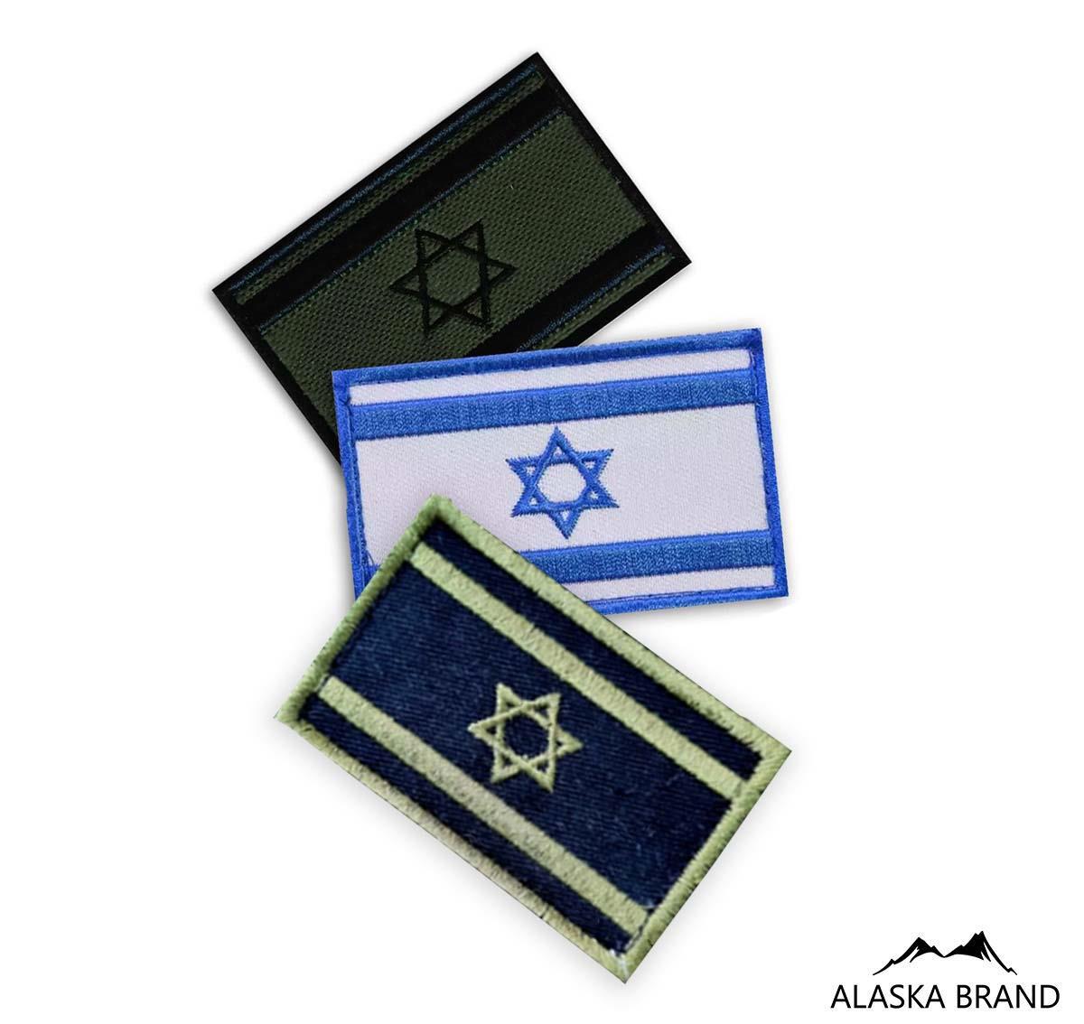 🇮🇱 פאצ'ים רקומים מוכנים - דגל ישראל + סקוץ' * 5 צבעים במלאי *  🇮🇱
