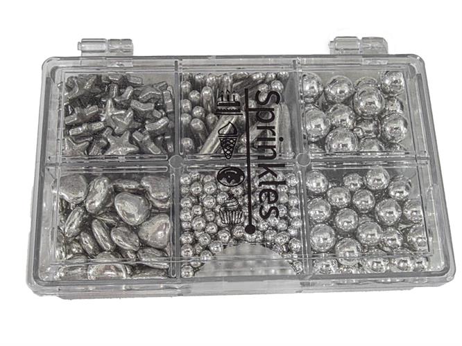 חרוזים לקישוט כסף ( לא אכיל)