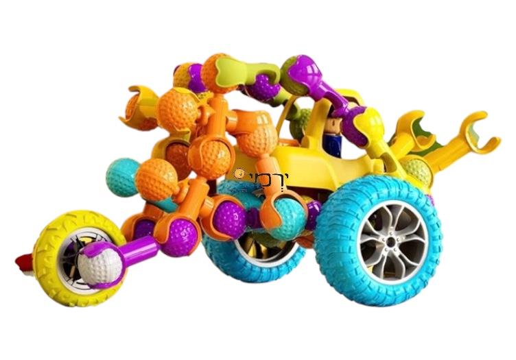 תופסנים וגלגלים גדולים במיכל גדול
