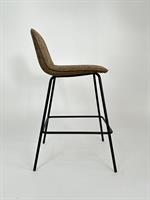 כסא בר מעוצב דגם אוליבר דמוי עור צבע חום