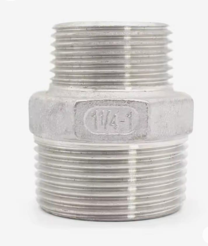 ניפל נירוסטה מעבר מהברגה 1.1/4 צול להברגה 1'' צול ולהיפך זכר דו צדדי קמפינג לייף