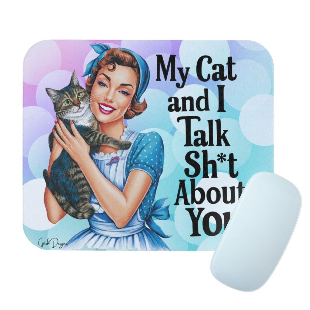 משטח לעכבר איכותי בעיצוב רטרו צבעוני של גיתוש עיצובים – אקססוריז למשרד בסטייל נוסטלגי.