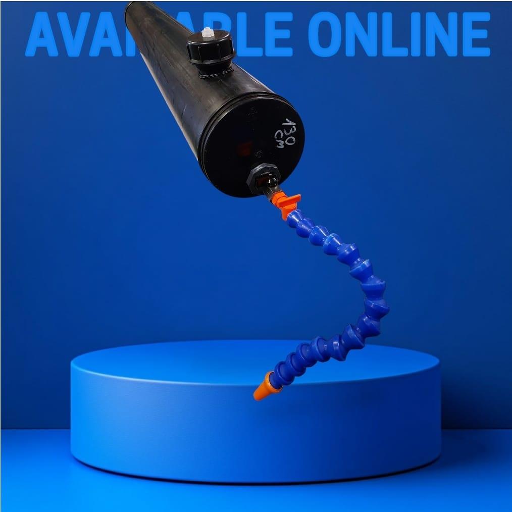 מיכל מים עם ברז צינור חוליות מתכוונן להכוונת מים פקק עם נשם אורך 1.3 מטר נפח 23 ליטר קמפינג לייף