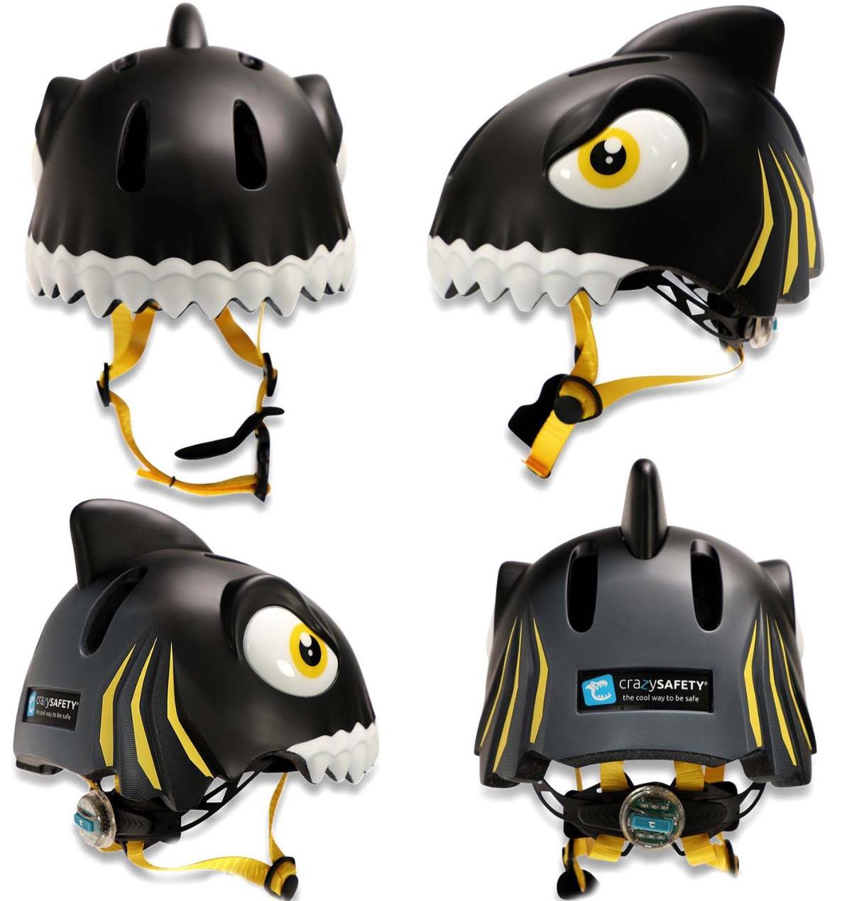 קסדת אופניים - כריש צבע שחור