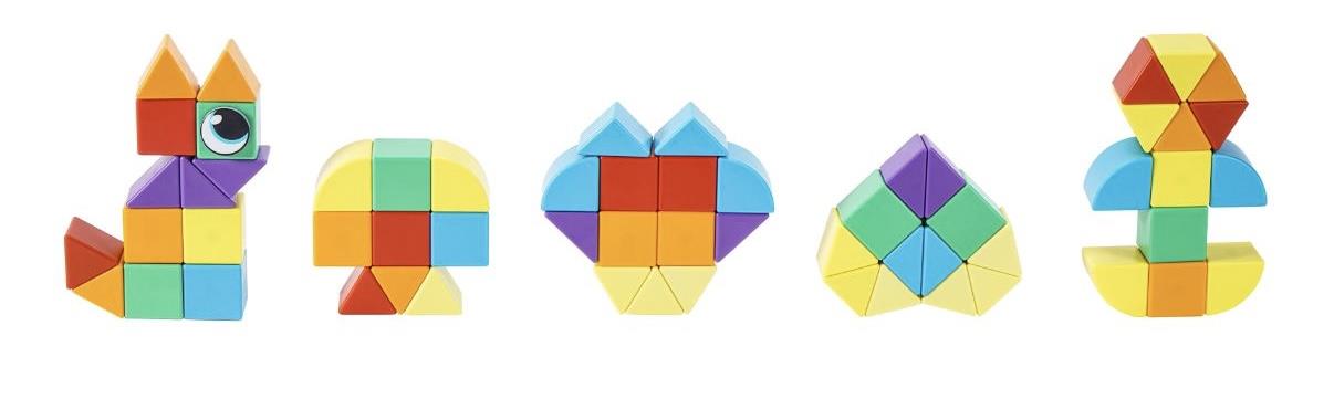 קוביות וצורות מגנט 42 חלקים