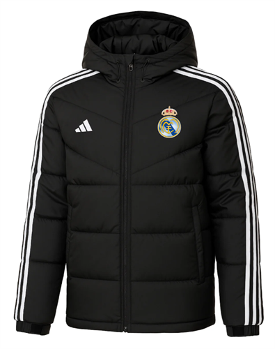 מעיל דובון ריאל מדריד שחור לבן