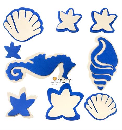 מדבקות קישוט קיר תלת מימד - דגם ים