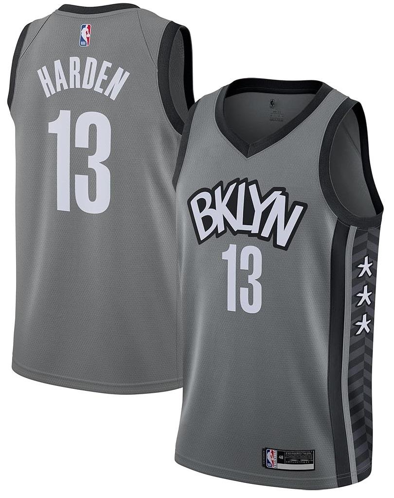 גופיית ג'יימס הארדן ברוקלין NBA אפורה