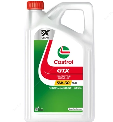 שמן מנוע 5 ליטר GTX 5W-30 A5/B5 מבית Castrol