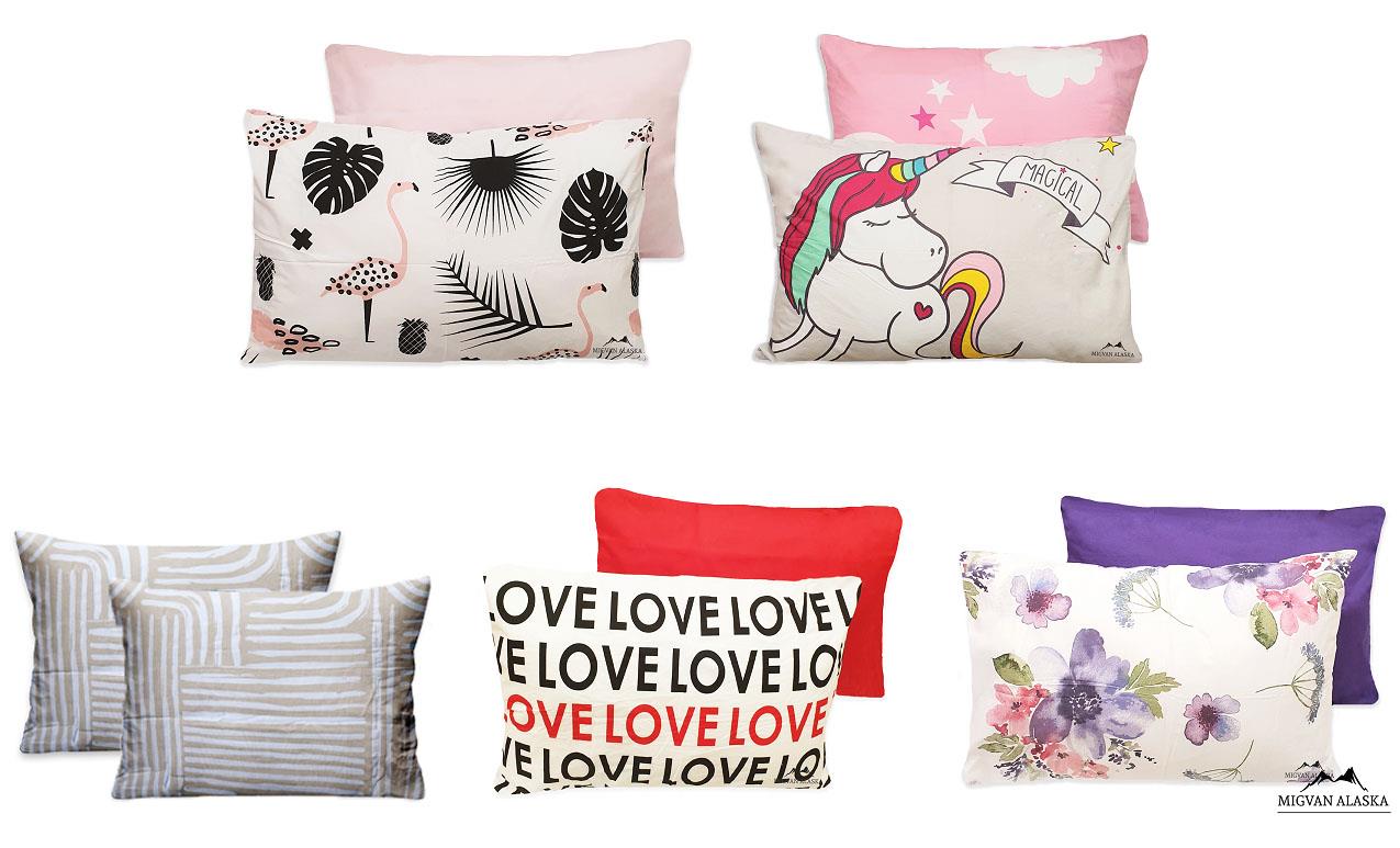 זוג ציפיות מודפסות לכרית שינה 100% פרקל כותנה | 19 ש