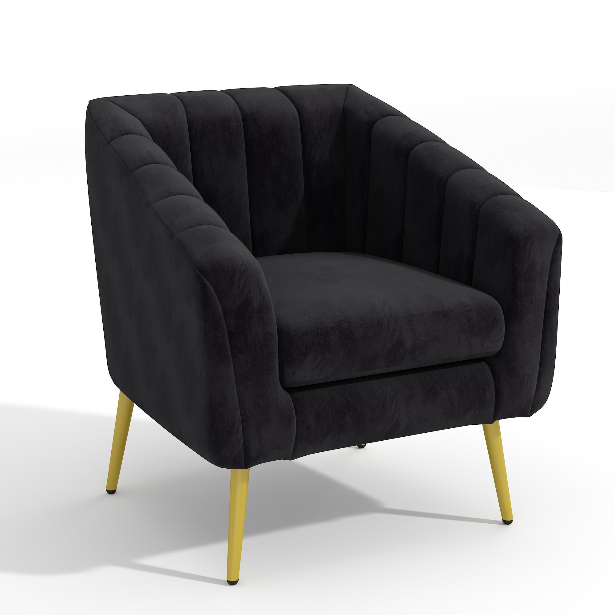 כורסא מעוצבת יוקרתית לבית דגם מרסל בד צבע שחור כורסא מעוצבת יוקרתית לבית דגם מרסל בד צבע שחור