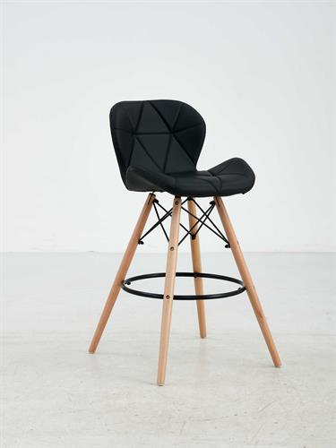 כסא בר מרופד דגם מונקו צבע שחור