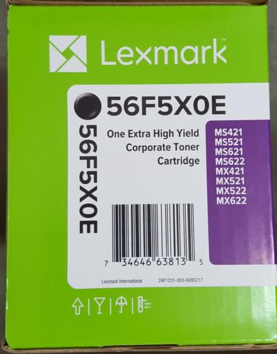 טונר מקורי למדפסת 56F5X0E Lexmark MS/MX-421,521,621,622  20K