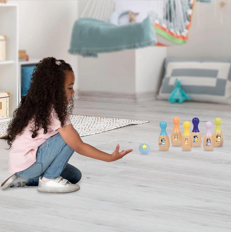 בלואי Bluey סט באולינג מעץ בלואי Bluey סט באולינג מעץ