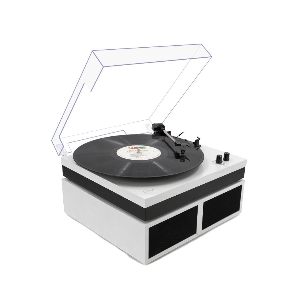 פטיפון וינטג‘ מעוצב עם רמקולים סטריאו HARPER BERRY,הגברת DSP ובלוטוס 5.4V צבע לבן פטיפון וינטג‘ מעוצב עם רמקולים סטריאו HARPER BERRY,הגברת DSP ובלוטוס 5.4V צבע לבן