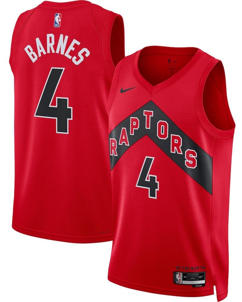 גופיית סקוטי בארנס טורונטו רפטורס NBA אדומה