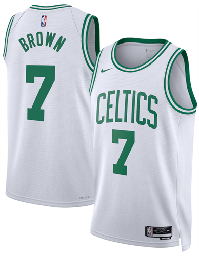 חולצת בראון 7 בוסטון לבנה NBA