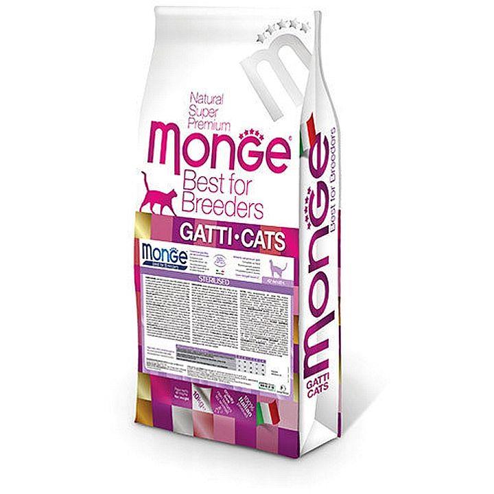 MONGE  מונג  סטרלייז 10 ק"ג מזון יבש לחתולים מסורסים/מעוקרים בטעם עוף