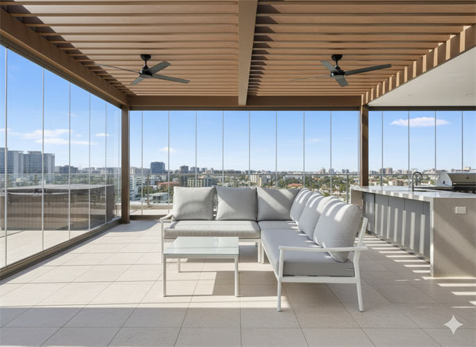 מערכת ישיבה לגינה ולמרפסת אלומיניום פינתי דגם פילדלפיה צבע לבן