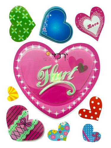 מדבקות קישוט לבבות