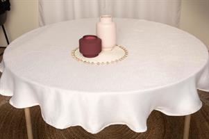 מפת שולחן מלבנית / עגולה בסגנון גאומטרי דגם - ברלין לבן + 🎁 מגן שולחן במתנה 🎁