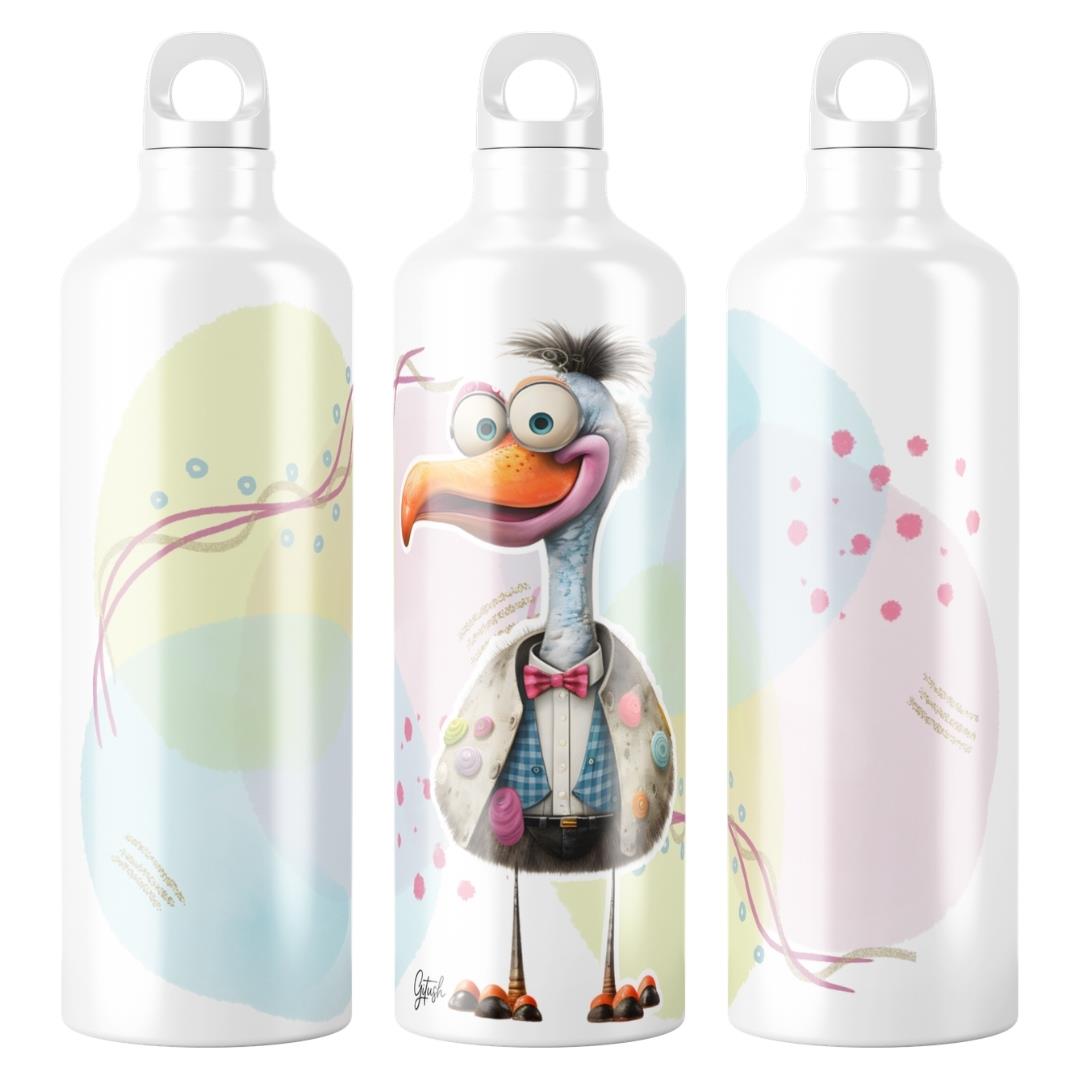 סט מושלם של בקבוק שתייה ספל ופד לעכבר בעיצוב ציפור תואם, אביזרים מעוצבים למשרד ולסטודיו מבית גיתוש.