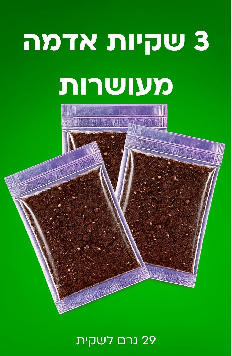 3 שקיות אדמה מעושרת
