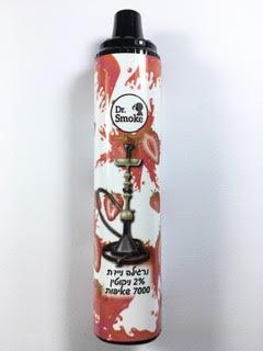 נרגילה אלקטרונית ניידת חד פעמית כ 7000 שאיפות Dr. Smoke Disposable 20mg בטעם תות אייס