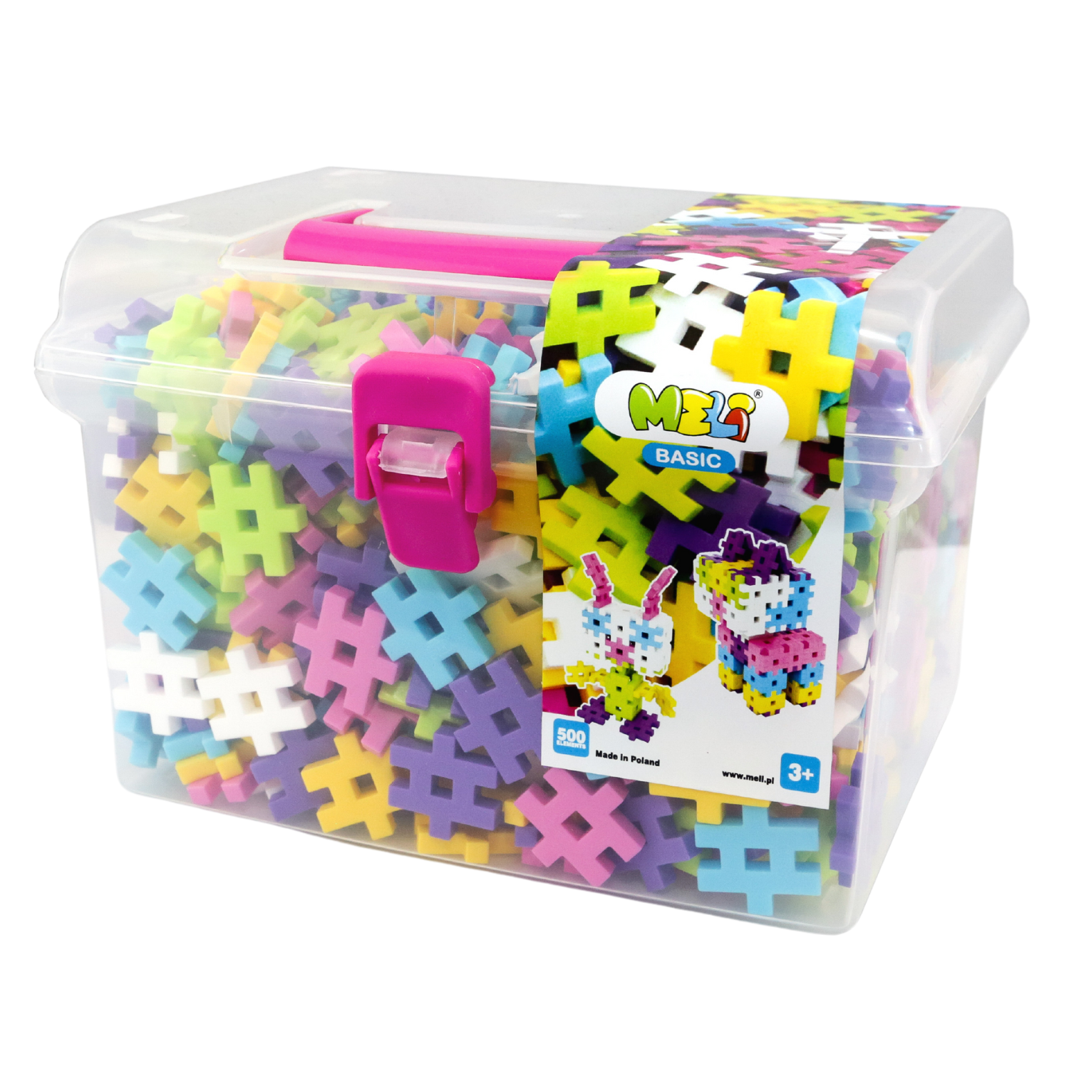 מלי MELI בייסיק BASIC פסטל קופסה ניידת 500 חלקים