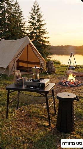 שולחן מתקפל מזוודה עם כיסא בפנים קמפינג לייף
