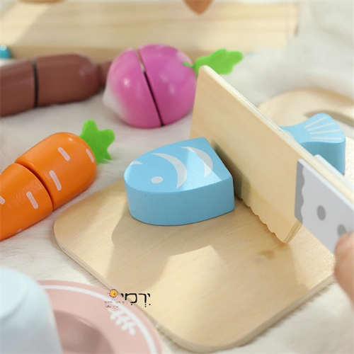 סט סכינים + מתלה ואביזרים מעץ