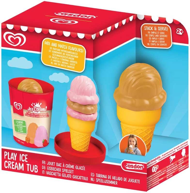 קסדון גלידות בטעמי תות וקרמל - מארז 2 גביעים ו- 4 כדורים