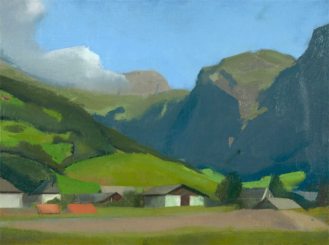 The Alps in Summer, 2020, oil on canvas, 40x30 cm