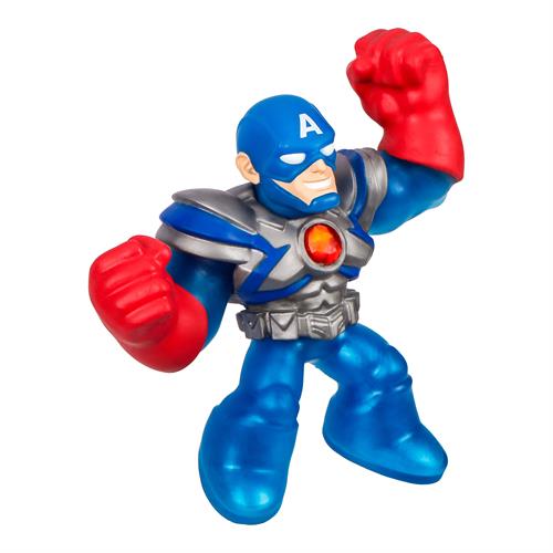 גו ג'יט זו X מארוול - בובה נמתחת - סטרץ' Avengers גיבורי על קפטן אמריקה - Goo Jit Zu