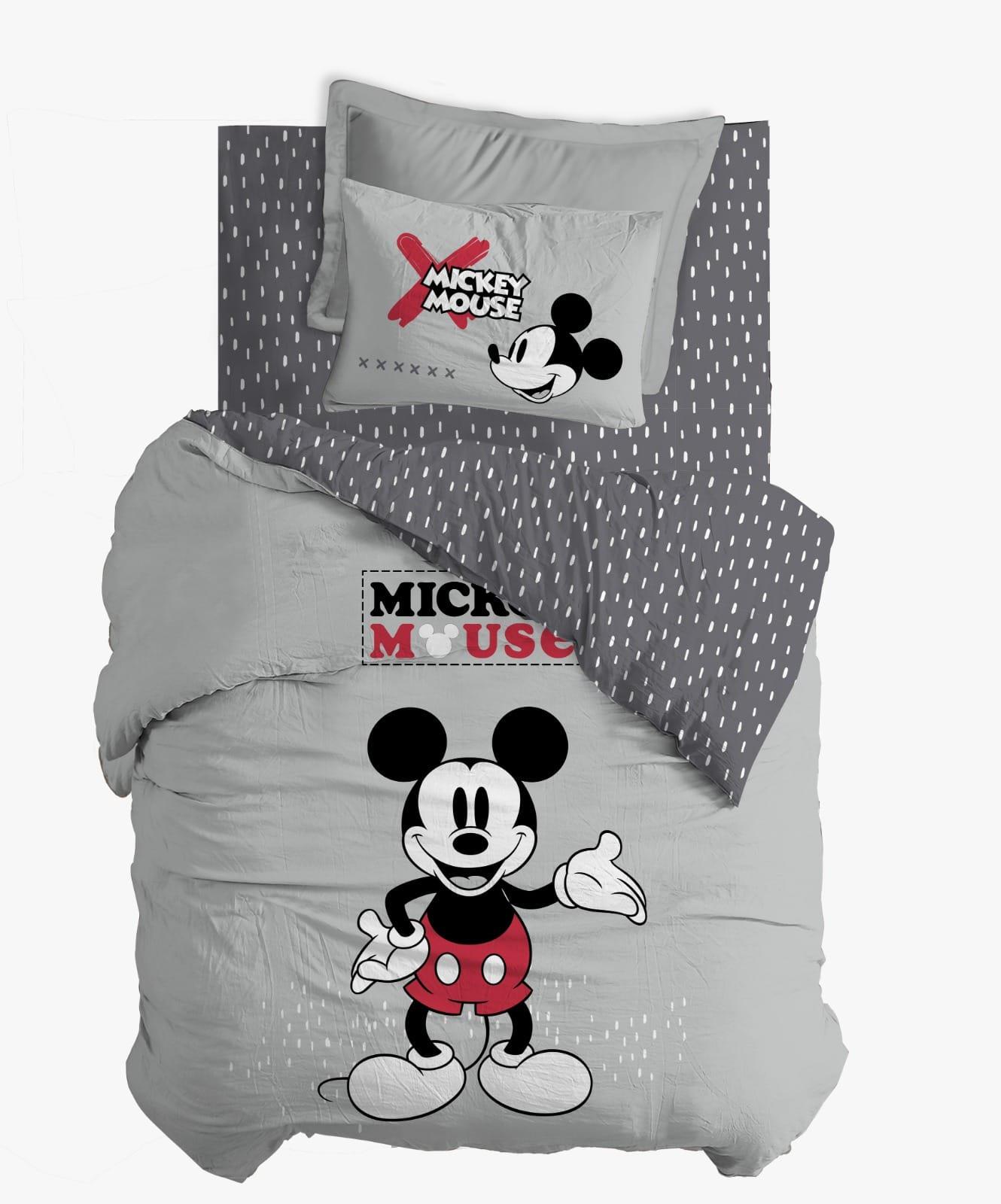 סט מצעים מיטה וחצי  100% כותנה מותגים - מיקי XO