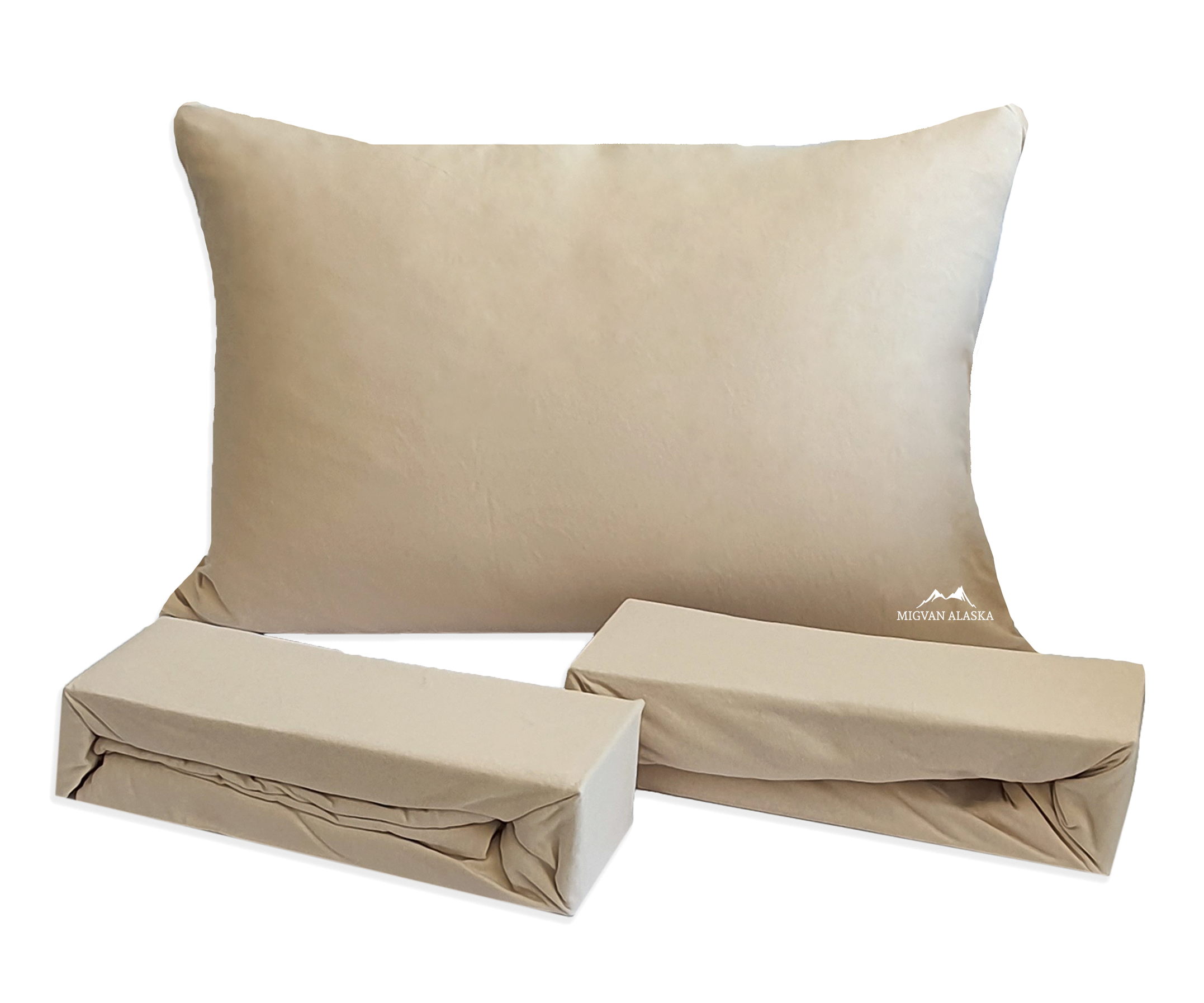 סדין ג'רסי טריקו צבע - בז' מוקה + ציפית מתנה! ⭐מבצע ענקי⭐