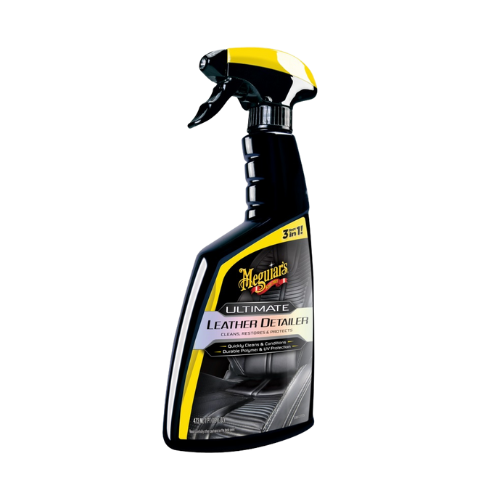 ספריי דיטיילר לניקוי הגנת עור לרכב - ULTIMATE LEATHER DETAILER מבית MEGUIAR'S | תכולה 473 מ''ל