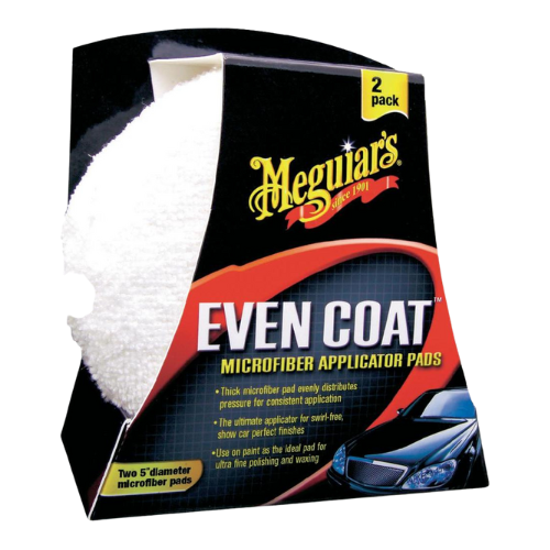 2 יחידות פד מיקרופייבר לבן ליישום מדויק - MICROFIBER APPLICATOR PADS מבית MEGUIAR'S