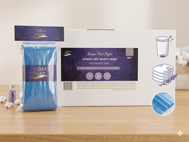 שקיות ריחניות לפח חיתולים - מארז 5 חבילות של שקיות מילוי