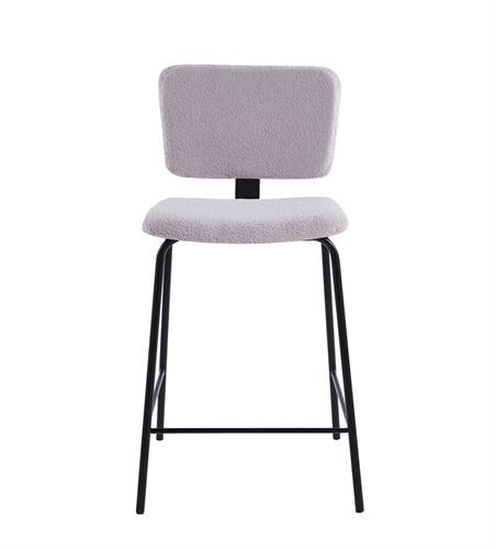 כסא בר מעוצב ממתכת דגם רטרו בוקלה צבע אפור