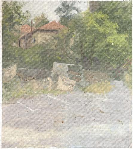 The House Behind Antonina, 2020, oil on canvas, 20x30 cm