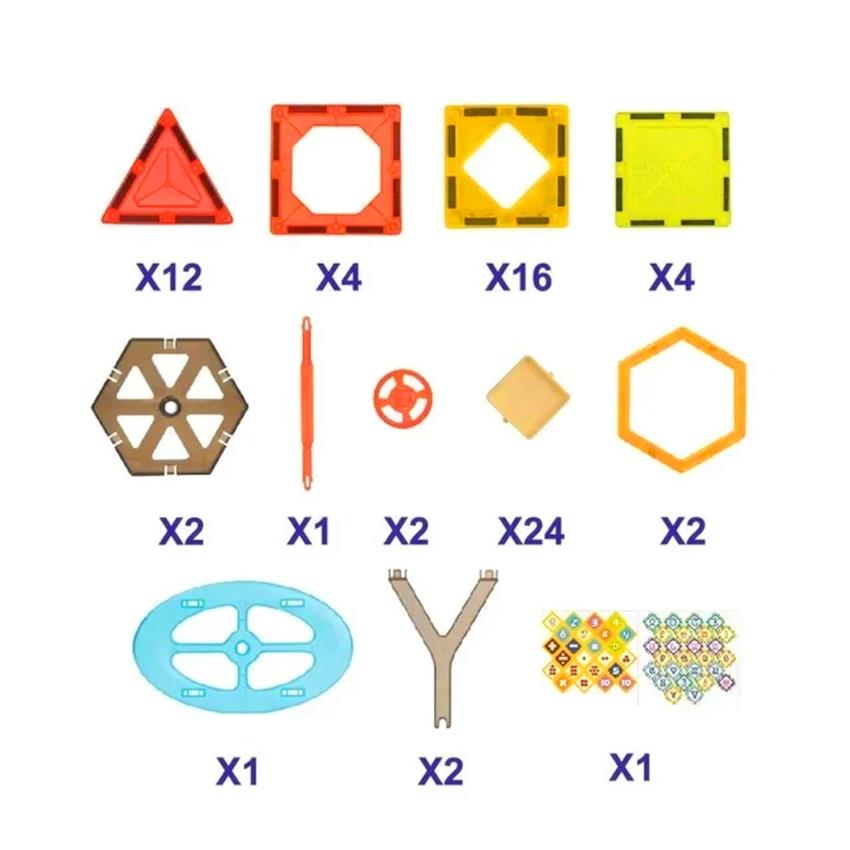 מגנטים גלגל ענק 70 חלקים
