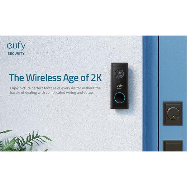 פעמון דלת חכם על סוללה דגם Anker Eufy Security Video Doorbell 2K HD