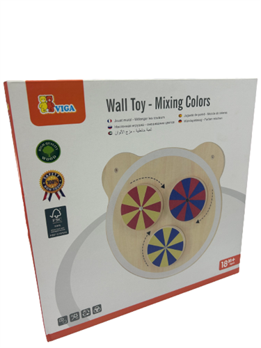 לוח פעילות לקיר דגם ראש דובי עיגולים צבעוניים