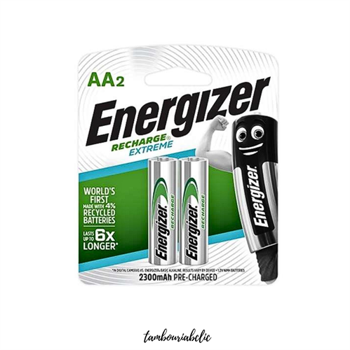 מארז זוג סוללות נטענות Energizer Extreme AA – קיבולת 2300mAh
