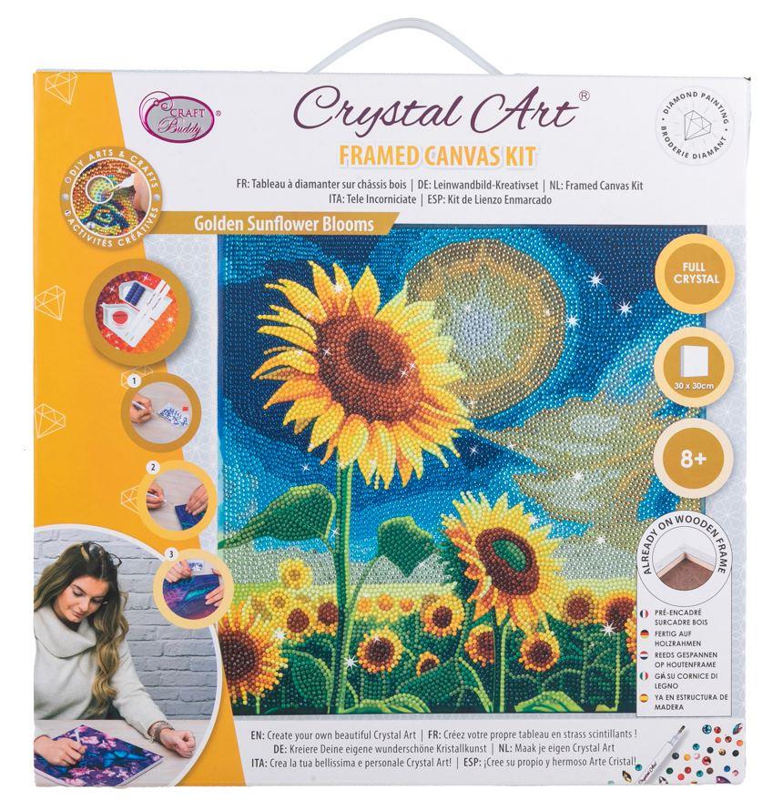 אומנות קריסטל - תמונת קנבס פרחי חמניות 30*30 אומנות קריסטל - תמונת קנבס פרחי חמניות 30*30