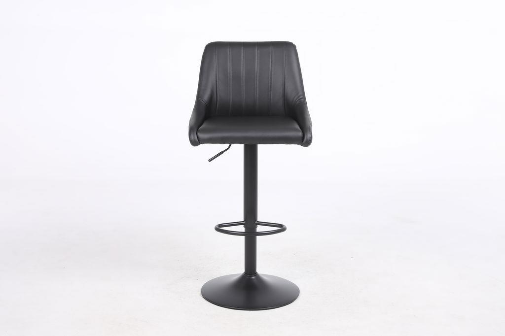 כסא בר מעוצב דגם ספרד דמוי עור שחור