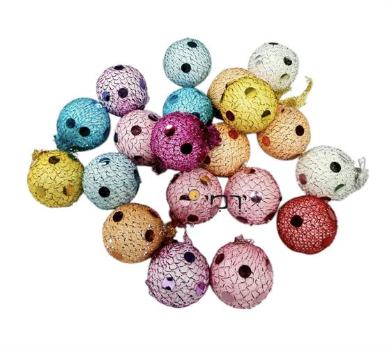 כדורי רשת צבעוניים קטנים להדבקה ויצירה