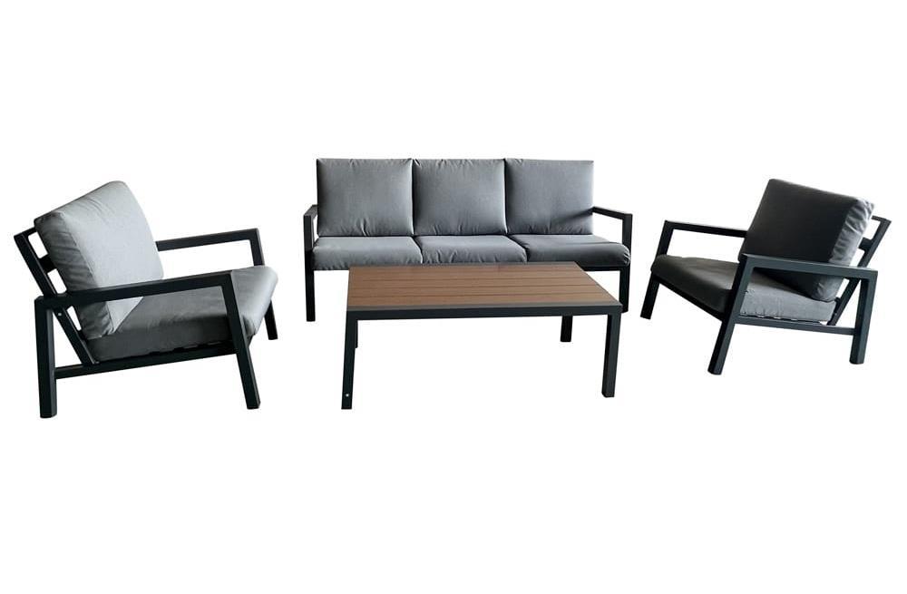 מערכת ישיבה אלומיניום לגינה ולמרפסת דגם ניקוסיה צבע אפור פחם*אחרון מתצוגה* מערכת ישיבה אלומיניום לגינה ולמרפסת דגם ניקוסיה צבע אפור פחם*אחרון מתצוגה*